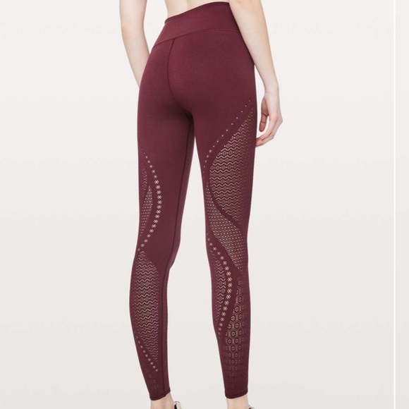 Lululemon Reveal Tight *Mindful Motion Deep Ruby - Picture 3 of 7